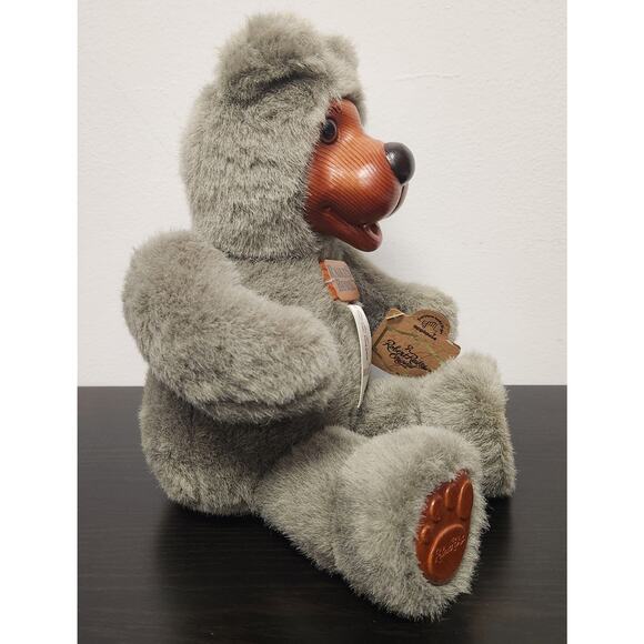 Vintage Robert Raikes Original "38509 Woody Bear"Wooden Face Doll w/Tags&Signed - Picture 2 of 11